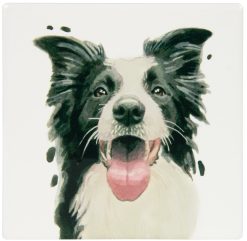 Collie Coaster, 10cm