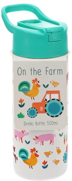 Alternative view of Farmyard Stainless steel bottle push button lid 500ml
