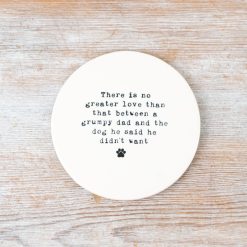 Dog Dad Coaster, 10cm