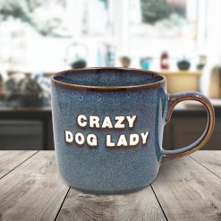 Blue Crazy Dog Lady, 14cm