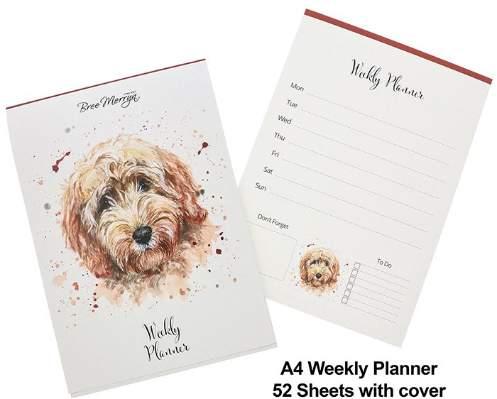 Bree Merryn Candy Dog Weekly Planner, 30cm