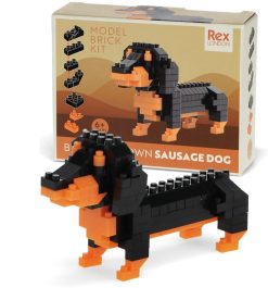 Build Your Own Charming Sausage Dog Model Brick Kit