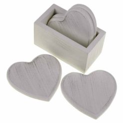 Heart Coaster Set In Holder