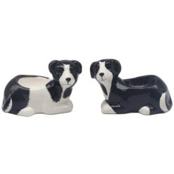Set of 2 Collie Egg Cups