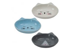 Oval Cat Ear Dish / Bowl (Mixed Blue, White & Grey)