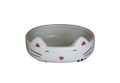 Raised Cat Ear Dish White