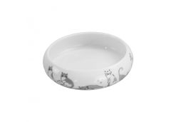 Curved Edge Cat Dish / Bowl (Patterned)
