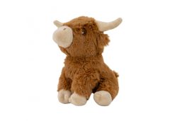 Small Bite Highland Cow Dog Toy