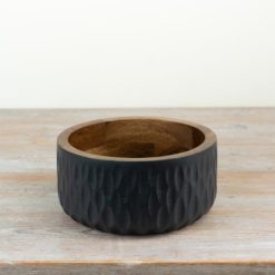 Black Wood Bowl, 20cm