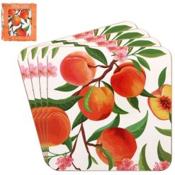 S/4 Peaches Coaster, 11cm