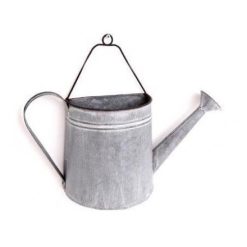 Zinc Metal Watering Can Wall Planter, 35cm