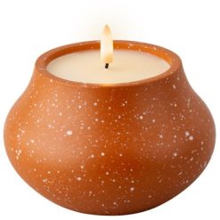 Speckled Orange LED Candle, 14cm