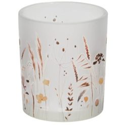 Floral Candle Pot Holder, 8cm