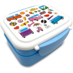 Volkswagen VW T1 Camper Bus Bento Lunch Box With Cutlery.