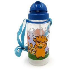 Shatterproof Water Bottle Adoramals Highland Coo 450ml