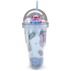 Adoramals Maddie the Axolotl Double Walled Cup Straw & Charms