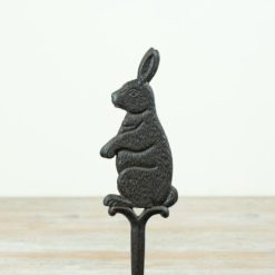 Cast Iron Rabbit Garden Stake, 38cm