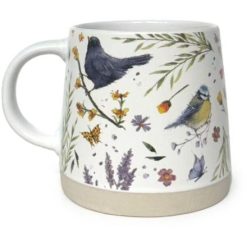 Jan Pashley Wings & Wildflowers Tapered Stoneware Mug, 13cm
