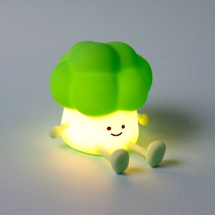 Foodiemals Broccoli Led Night Light Sleep Lamp & Phone Stand, 11cm