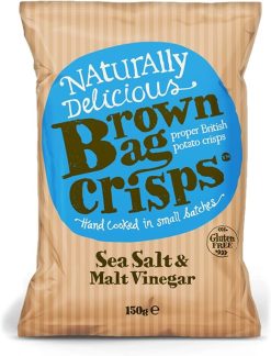 Brown Bag - SEA SALT MALT VINEGAR CRISPS 150g