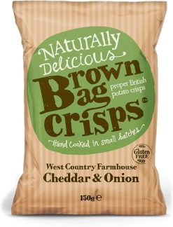 Brown Bag - CHEDDAR & ONION CRISPS 150g