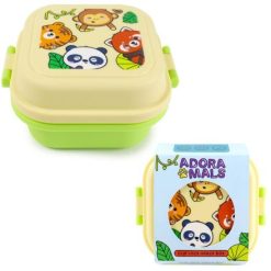 Adoramals Wild Clip Lock Stacked Bento Snack Lunch Box, 12cm