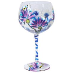Thistles & Bees Balloon Gin Glass, 21cm