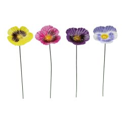 Small Metal Flower Stakes - Pansy