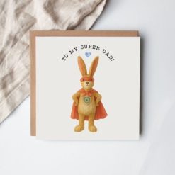 Super Dad Jasper Rabbit Card, 15cm