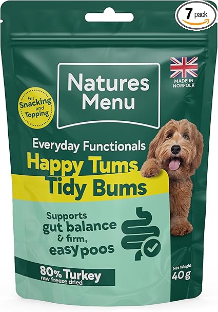 Natures Menu Freeze Dried Happy Tums, Tidy Bums Treat 40g