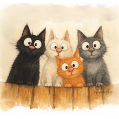 The Rascals Whimsical Greeting Card, 15cm