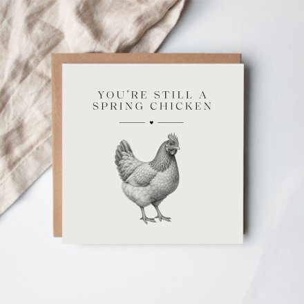 Spring Chicken Greeting Card, 15cm