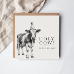 Holy Cow Greeting Card, 15cm