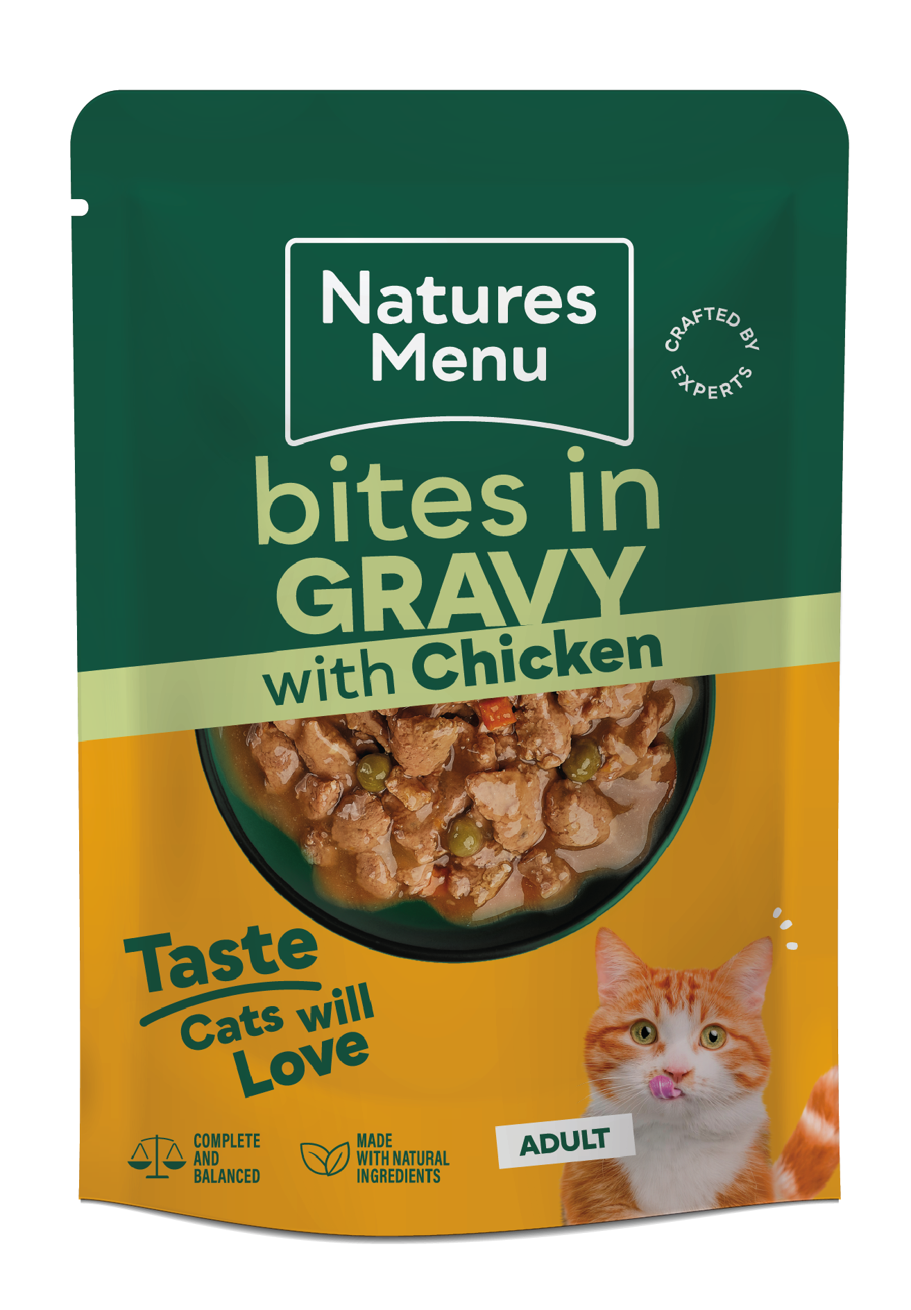 Natures Menu Wet Cat Bites in Gravy Chicken 85g