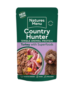 Natures Menu Country Hunter Dog Wet Turkey Pouch 6 x150g