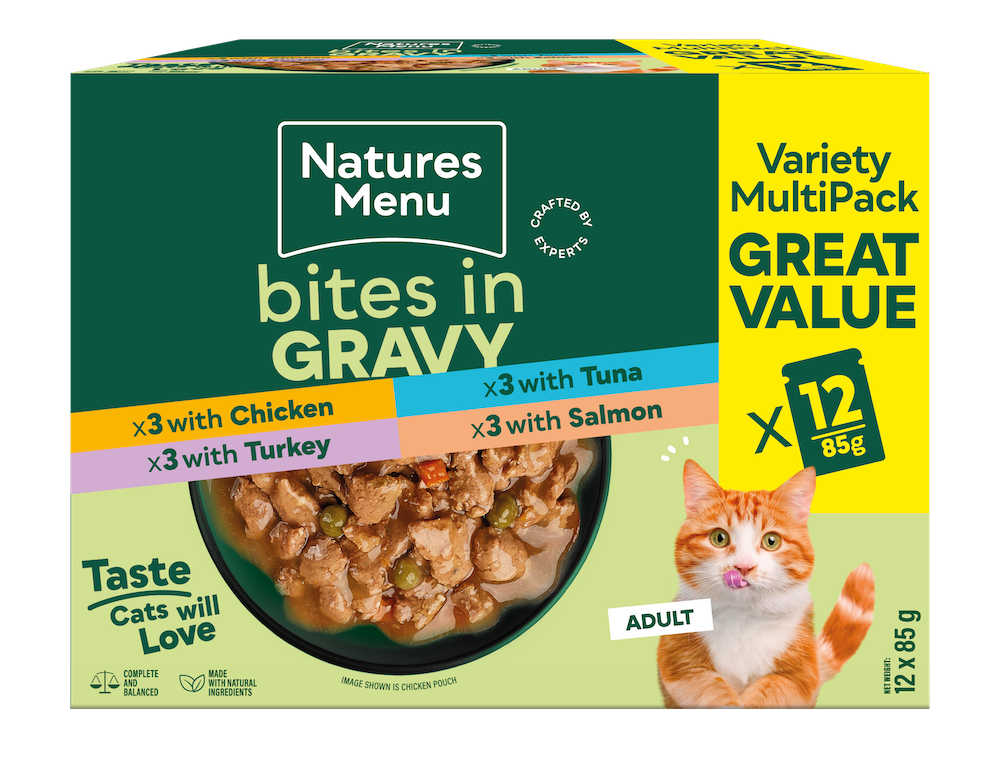 Natures Menu Wet Cat Bites in Gravy Multipack 12 x 85g