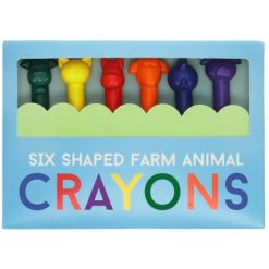 S/6 Animal Head Crayons, 10.5cm
