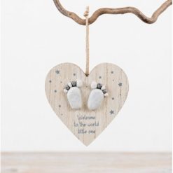 Welcome To The World Little One Heart Decoration, 13cm