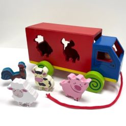 Retro Farm Pull Along Truck, 20cm