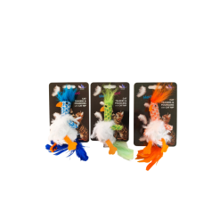 H&B Feather Plush Bird Cat Toy