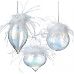 Bauble: Clear Iridescent Glass Bauble
