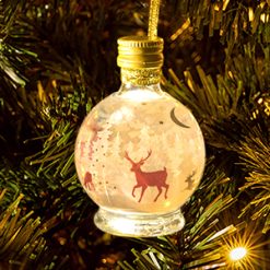Light Up Gin Baubles Twin pk