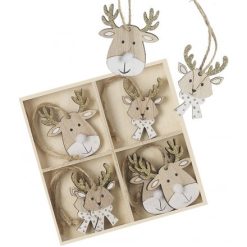 Bauble: Hanging Wooden Moose Hanging Decoration