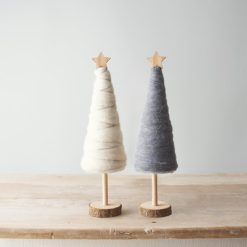 Wooden and Woollen Tree Decorations, 30cm