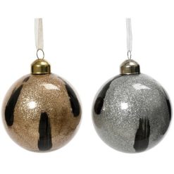 Bauble: Glass Glitter Baubles