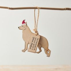Bauble: Christmas German Shepherd silhouette hanger