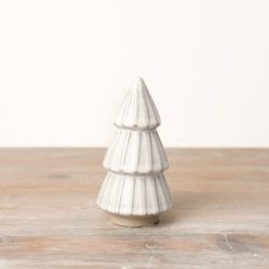 White Reactive Glaze Tree Ornament 14cm