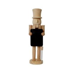 Wooden Nutcracker with Chalk Board, 30cm