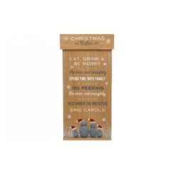 Christmas Rules Wooden Plaque, 50cm
