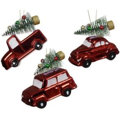 Bauble: Red Car Bauble, 10cm